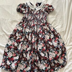Janie and Jack Floral Dress with White Collar